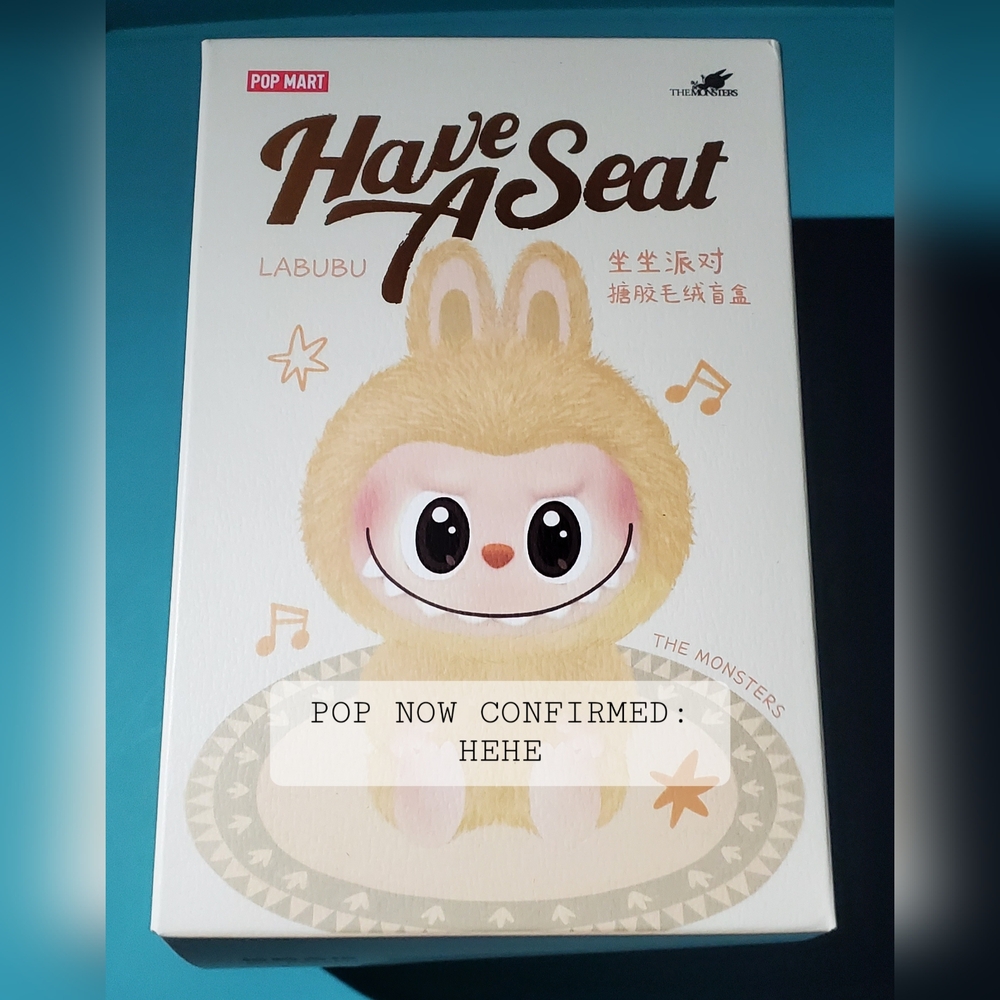 SEALED LABUBU HEHE HAVE A SEAT - 100% AUTHENTIC POP MART POP NOW THE MONSTERS